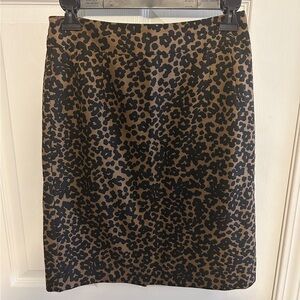 Banana Republic Black and Brown Pencil Skirt
